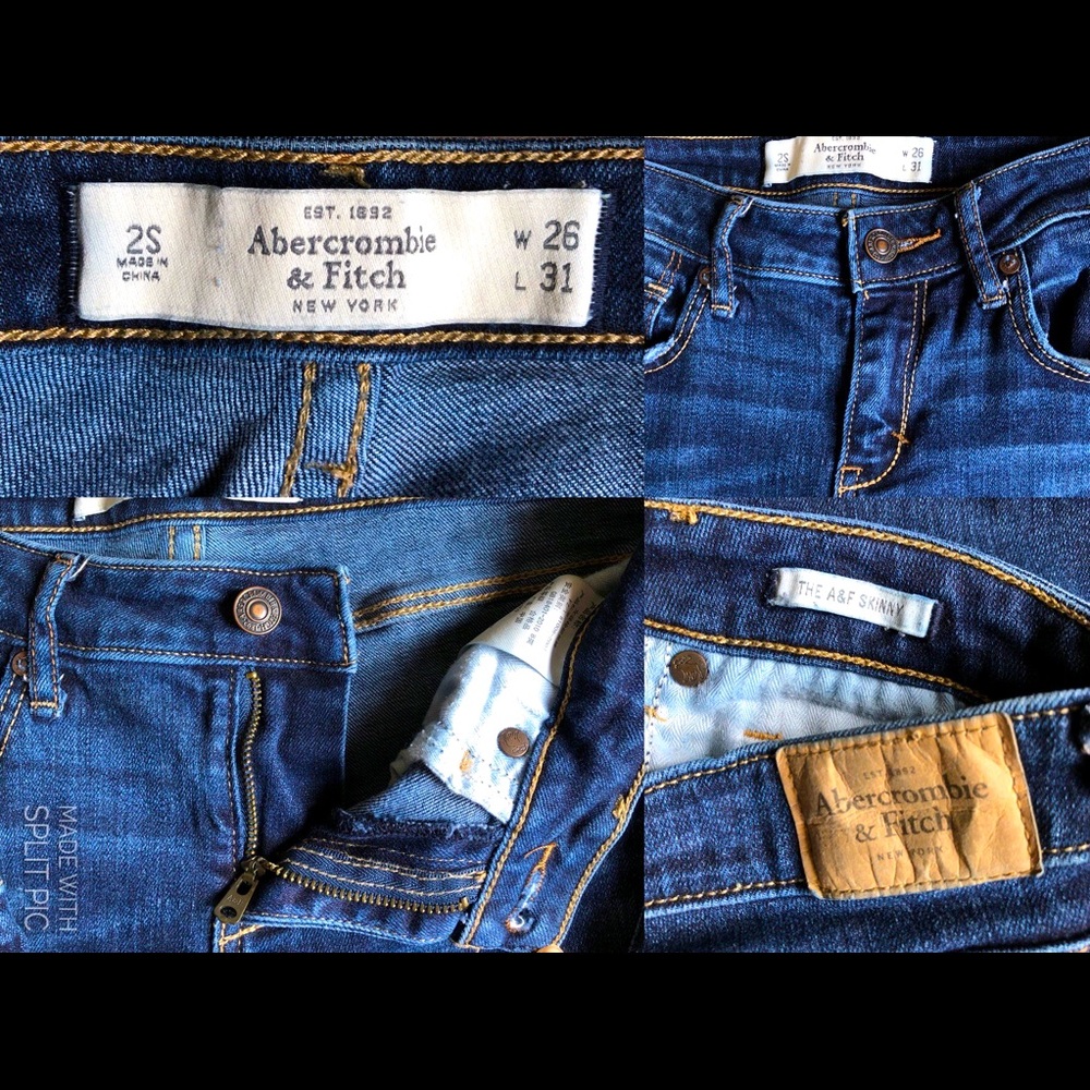 Abercrombie Skinny Jeans Distressed Size 26 x31 2S - Picture 3 of 15